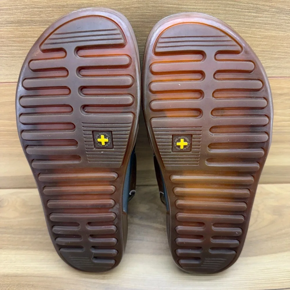 Dr Martens‎ Fisherman Sandals Mens 11 Y2K Brown Leather Slip On 8B52